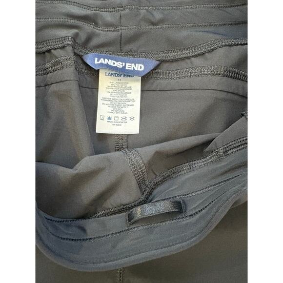 Lands End Women's Sun Shade UPF 50 9" Board Shorts Black Size 12 Swim Unlined - Picture 5 of 6